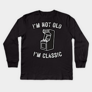 I’m not old I’m a classic retro Arcade Game Kids Long Sleeve T-Shirt